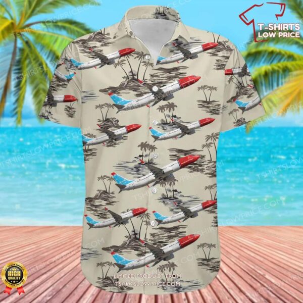 Boeing 737-81M Norwegian Hawaiian Shirt Boeing 737-81M Norwegian Hawaiian Shirt