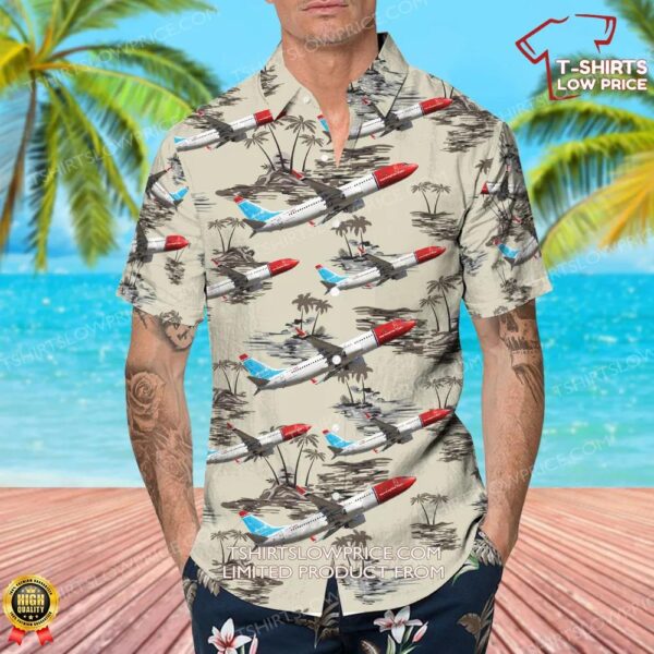Boeing 737-81M Norwegian Hawaiian Shirt Boeing 737-81M Norwegian Hawaiian Shirt