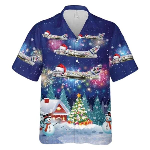 Us Navy A-7e Corsair Ii Of Vfa-22 Fighting Redcocks Christmas Hawaiian Shirt Us Navy A-7e Corsair Ii Of Vfa-22 Fighting Redcocks Christmas Hawaiian Shirt
