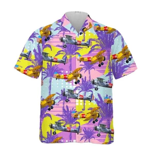 Us Navy Boeing A75n1 Stearman Hawaiian Shirt Us Navy Boeing A75n1 Stearman Hawaiian Shirt
