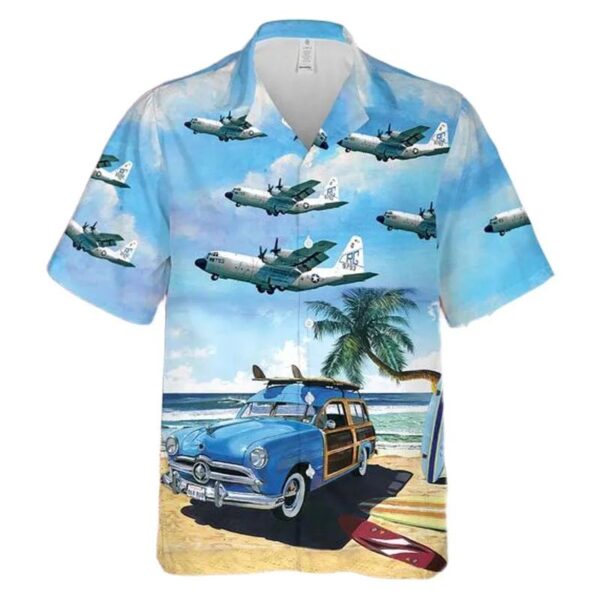 Us Navy Lockheed C-130f Hercules Of Vrc-50 Hawaiian Shirt