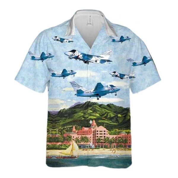 Us Navy Lockheed Us-3a Viking Cod Vrc-50 Hawaiian Shirt