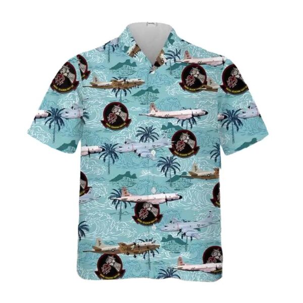 Us Navy P-3 Orion Of Patrol Squadron 46 Vp-46 Grey Knights Hawaiian Shirt