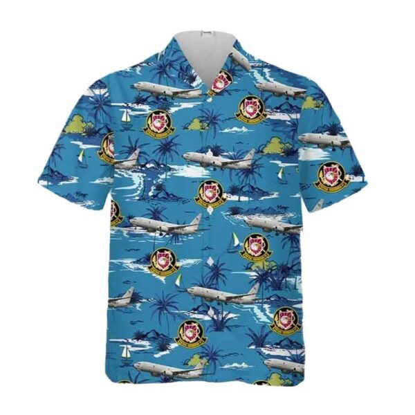 Us Navy P-8a Poseidon Of Patrol Squadron 47 (vp-47) The Golden Swordsmen Hawaiian Shirt