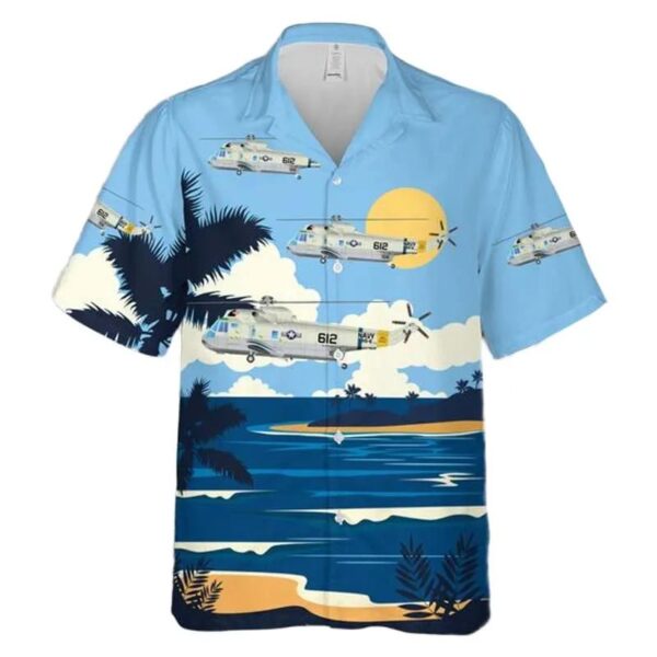 Us Navy Sikorsky Sh-3 Sea King Of Helicopter Sea Combat Squadron Six (hsc-6) Indians Hawaiian Shirt