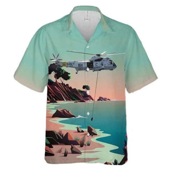 Us Navy Sikorsky Sh-3h Sea King Of Helicopter Sea Combat Squadron Eight (hsc-8) Eightballers Hawaiian Shirt Us Navy Sikorsky Sh-3h Sea King Of Helicopter Sea Combat Squadron Eight (hsc-8) Eightballers Hawaiian Shirt