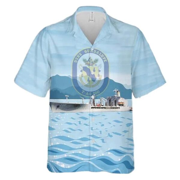 Us Navy Usns Guadalupe (t-ao-200) Hawaiian Shirt Us Navy Usns Guadalupe (t-ao-200) Hawaiian Shirt