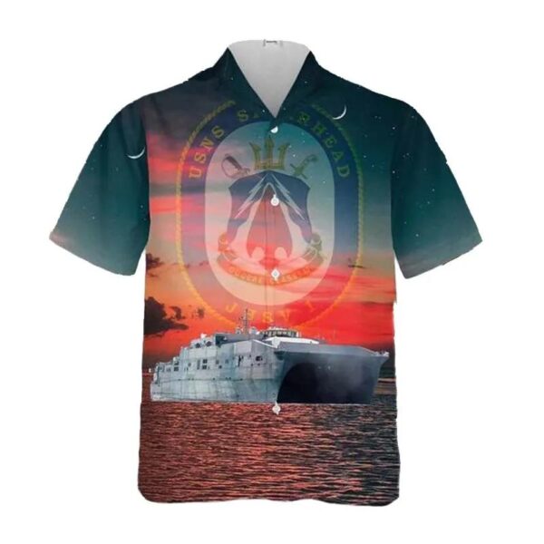 Us Navy Usns Spearhead (jhsv-1-t-epf-1) Hawaiian Shirt Us Navy Usns Spearhead (jhsv-1-t-epf-1) Hawaiian Shirt