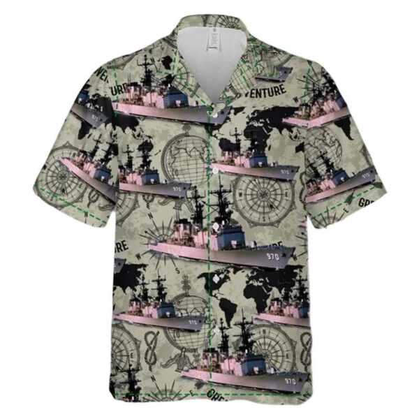 Us Navy Uss Caron Dd-970 Hawaiian Shirt