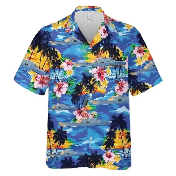 Us Navy Uss Milwaukee (lcs-5) Hawaiian Shirt Us Navy Uss Milwaukee (lcs-5) Hawaiian Shirt