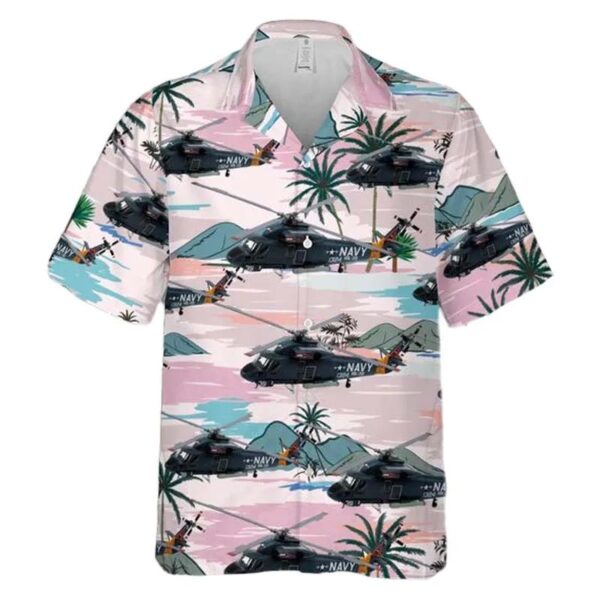 Us Navy Vietnam Era Kaman Sh-2f Seasprite Hawaiian Shirt