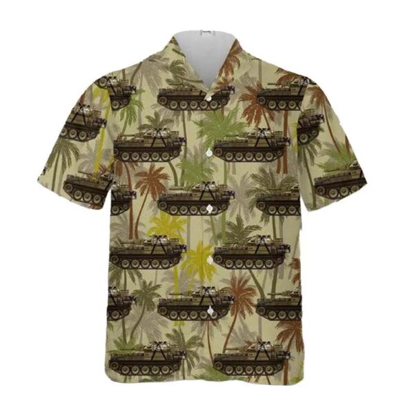 British Army Alvis Fv101 Scorpion 7th Brigade Royal Scots Operation Desert Storm Irak Feb. 1991 Hawaiian Shirt British Army Alvis Fv101 Scorpion 7th Brigade Royal Scots Operation Desert Storm Irak Feb. 1991 Hawaiian Shirt