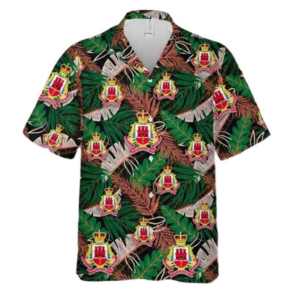 British Army The Royal Gibraltar Regiment Hawaiian Shirt British Army The Royal Gibraltar Regiment Hawaiian Shirt