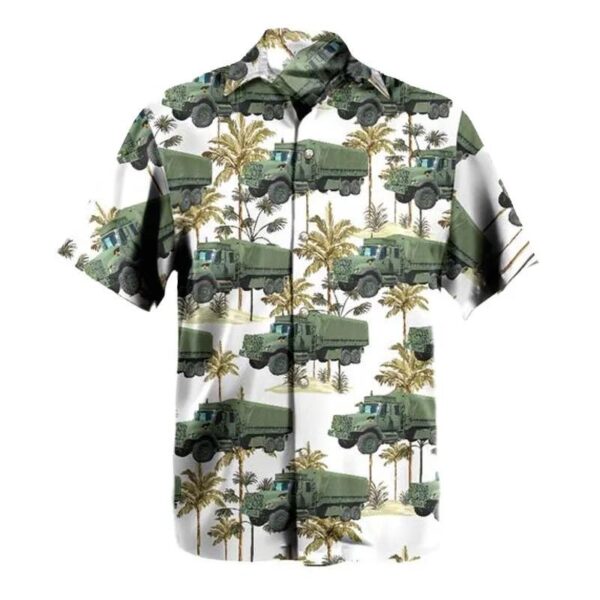 Canadian Army Cargo Troop Carrying Vehicle (tcv) Hawaiian Shirt Canadian Army Cargo Troop Carrying Vehicle (tcv) Hawaiian Shirt