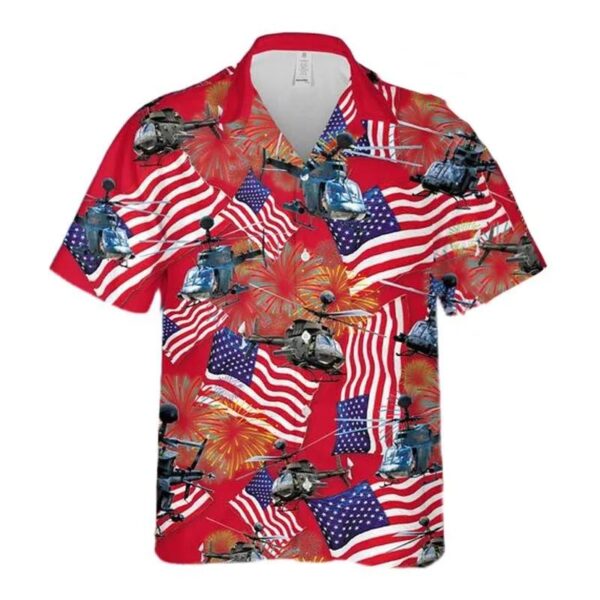 Us Army Bell Oh-58 Kiowa 4th July Hawaiian Shirt Us Army Bell Oh-58 Kiowa 4th July Hawaiian Shirt