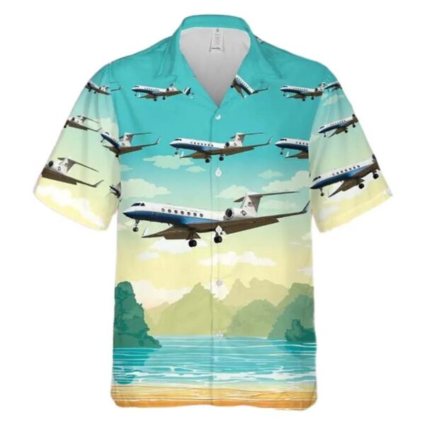 Us Army Gulfstream C-37b Hawaiian Shirt Us Army Gulfstream C-37b Hawaiian Shirt