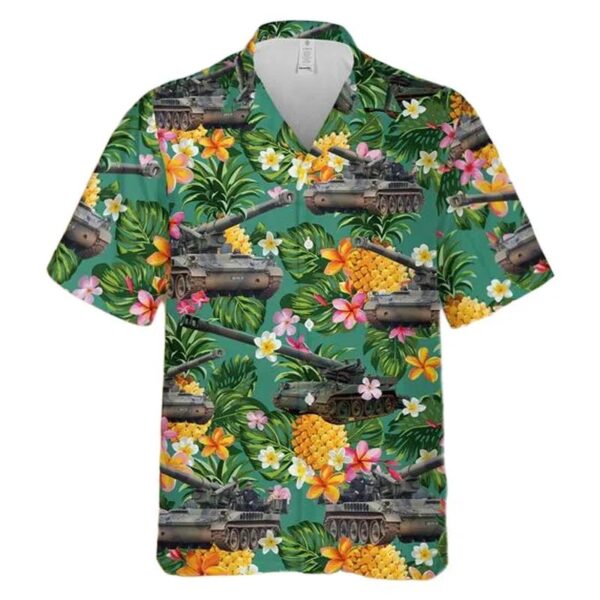 Us Army M110 Howitzer Flag Hawaiian Shirt Us Army M110 Howitzer Flag Hawaiian Shirt