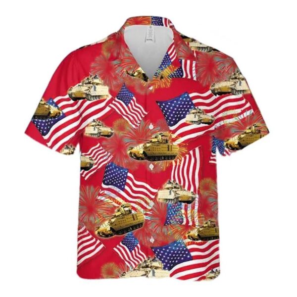 Us Army M2a3 Bradley 4th July Hawaiian Shirt Us Army M2a3 Bradley 4th July Hawaiian Shirt