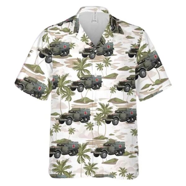 Us Army M3a1 Halftrack Ambulance Hawaiian Shirt Us Army M3a1 Halftrack Ambulance Hawaiian Shirt