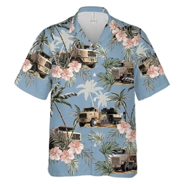 Us Army Oshkosh M1070 (m1070 Combo With M1a1) Hawaiian Shirt Us Army Oshkosh M1070 (m1070 Combo With M1a1) Hawaiian Shirt