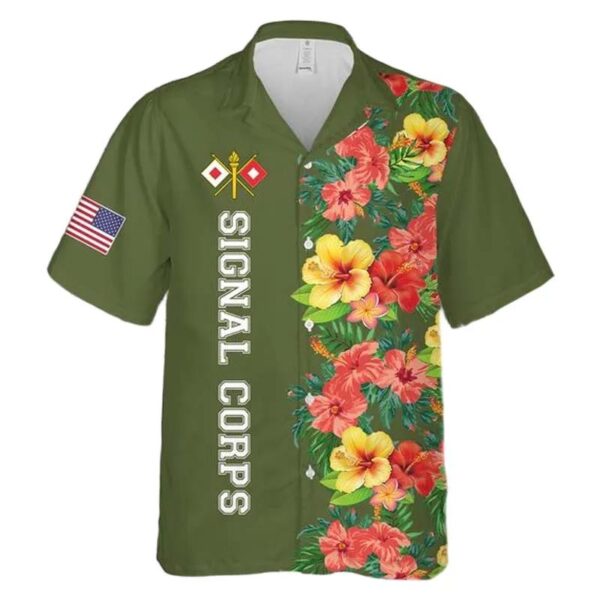 Us Army Signal Corps Branch Badge Hawaiian Shirt Us Army Signal Corps Branch Badge Hawaiian Shirt