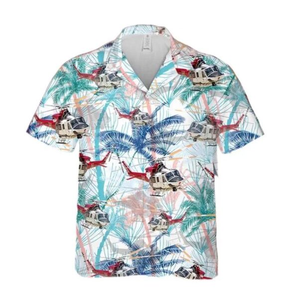 Bell 412ep Of The Los Angeles City Fire Department Hawaiian Shirt