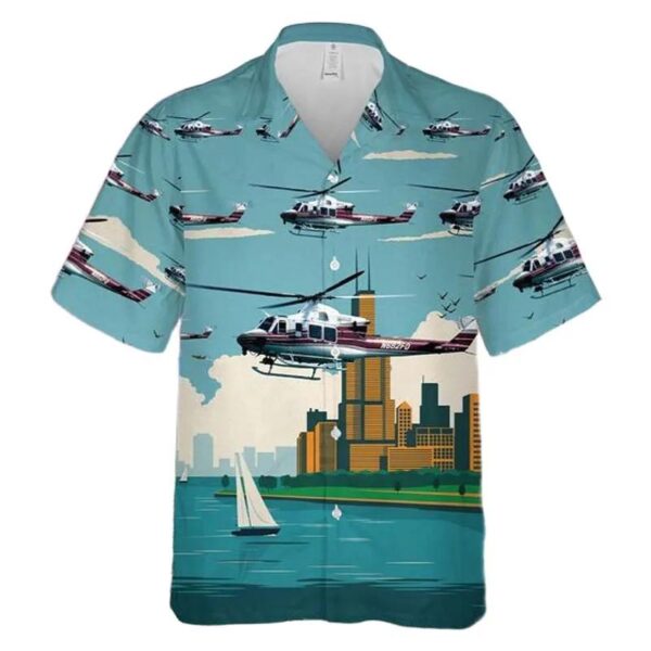 Chicago Fire Department Bell 412ep Hawaiian Shirt Chicago Fire Department Bell 412ep Hawaiian Shirt