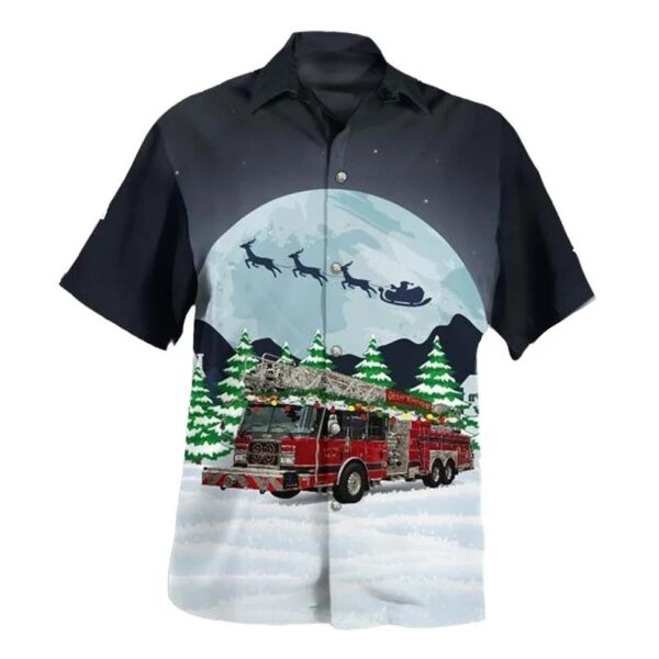 Cincinnati, Ohio, Delhi Township Fire Department Christmas Hawaiian Shirt