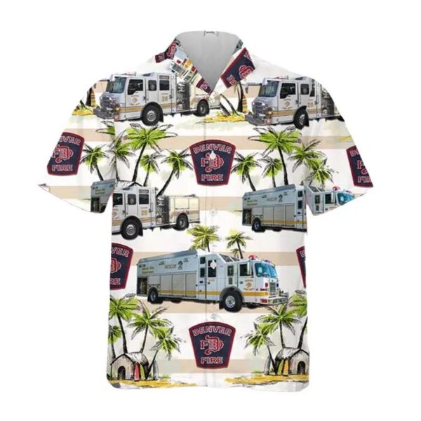 Colorado Denver Fire Department Station 26 Hawaiian Shirt