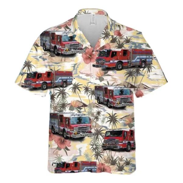 Fire Rescue Miami Beach Florida Fire Department Us United State Firefighter Emergency Service Hawaiian Shirt