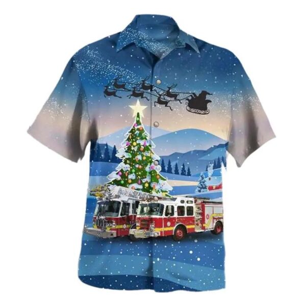 Georgetown, Massachusetts, Georgetown Fire Department Christmas Hawaiian Shirt Georgetown, Massachusetts, Georgetown Fire Department Christmas Hawaiian Shirt