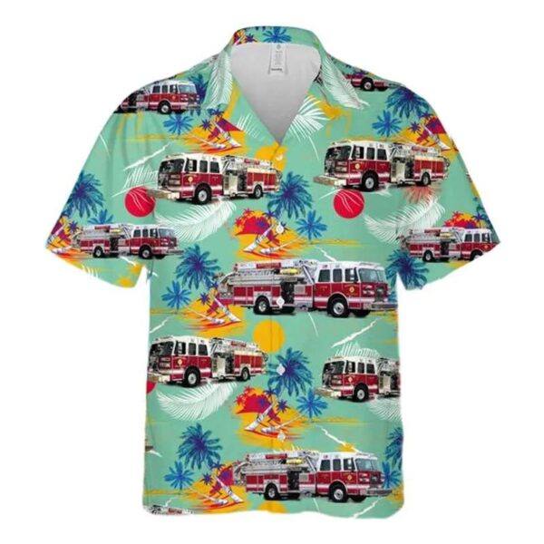 Georgia Stephens County Eastanollee Fire Department Ladder 1 Truck Hawaiian Shirt