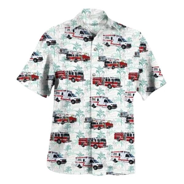 Hobart, Lake County, Indiana, Hobart Fire Department Hawaiian Shirt Hobart, Lake County, Indiana, Hobart Fire Department Hawaiian Shirt