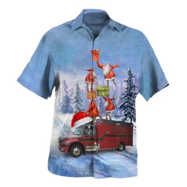 Hollywood Fire Department, Hollywood, Florida Christmas Hawaiian Shirt Hollywood Fire Department, Hollywood, Florida Christmas Hawaiian Shirt