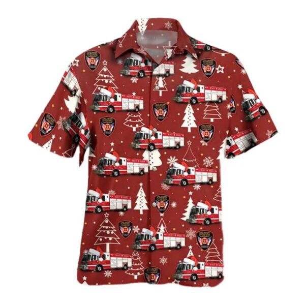 Lake Jackson, Texas, Lake Jackson Volunteer Fire Department Christmas Hawaiian Shirt Lake Jackson, Texas, Lake Jackson Volunteer Fire Department Christmas Hawaiian Shirt