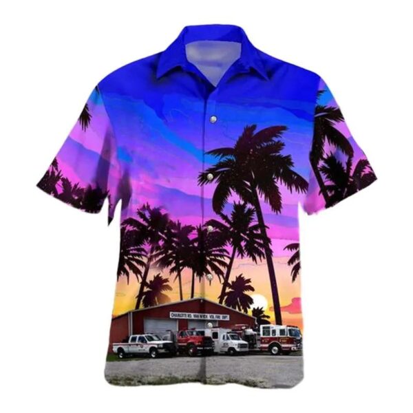 Lancaster, South Carolina, Charlotte Rd-van Wyck Fire Department Hawaiian Shirt Lancaster, South Carolina, Charlotte Rd-van Wyck Fire Department Hawaiian Shirt