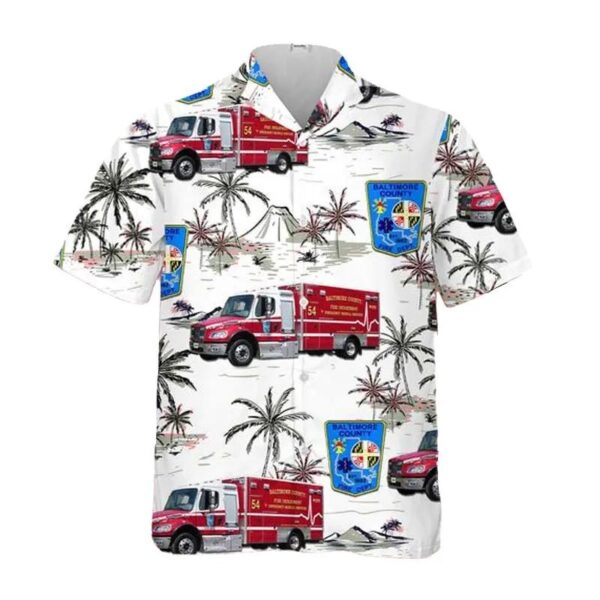 Maryland Baltimore County Fire Department Ems Medic 54 Hawaiian Shirt Maryland Baltimore County Fire Department Ems Medic 54 Hawaiian Shirt