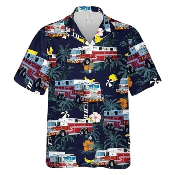 North Carolina Raleigh Fire Department Rescue Hawaiian Shirt