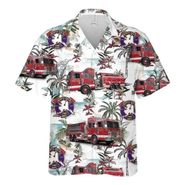 North Pole Fire Department Us United State Firefighter Emergency Service Hawaiian Shirt North Pole Fire Department Us United State Firefighter Emergency Service Hawaiian Shirt