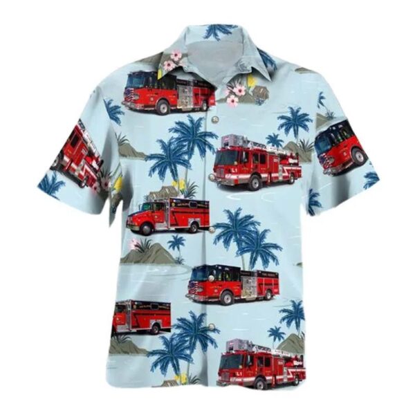 Oak Bluffs, Massachusetts, Oak Bluffs Fire Department Hawaiian Shirt Oak Bluffs, Massachusetts, Oak Bluffs Fire Department Hawaiian Shirt