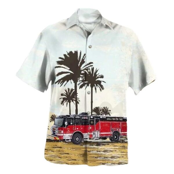 Sacaton, Arizona, Gila River Fire Department Hawaiian Shirt Sacaton, Arizona, Gila River Fire Department Hawaiian Shirt