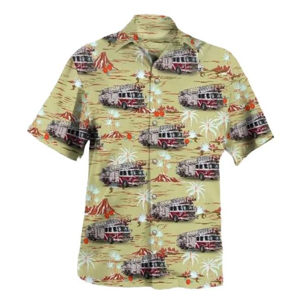 San Antonio, Texas, San Antonio Fire Department Spare Truck Hawaiian Shirt San Antonio, Texas, San Antonio Fire Department Spare Truck Hawaiian Shirt