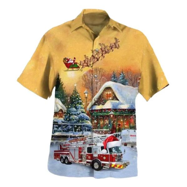 Sarasota, Florida, Sarasota County Fire Department Christmas Hawaiian Shirt Sarasota, Florida, Sarasota County Fire Department Christmas Hawaiian Shirt