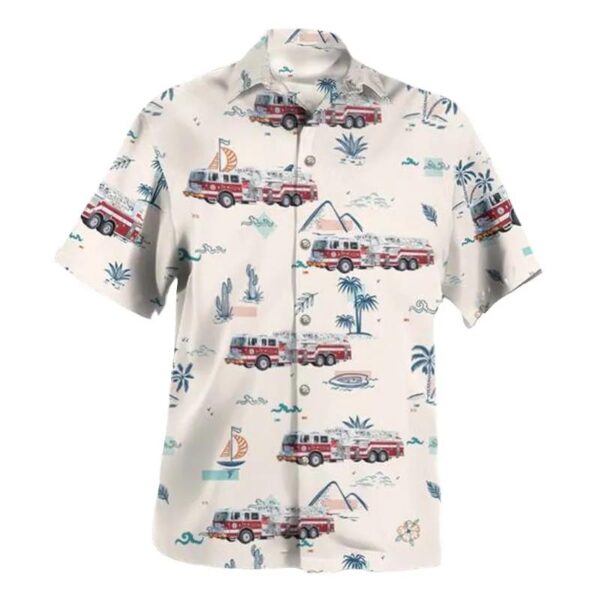 Sault Ste. Marie, Michigan, City Of Sault Ste. Marie Fire Department Hawaiian Shirt Sault Ste. Marie, Michigan, City Of Sault Ste. Marie Fire Department Hawaiian Shirt
