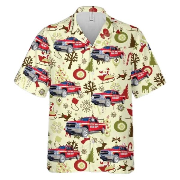 Skagway Volunteer Fire Department, Skagway, Alaska Christmas Hawaiian Shirt Skagway Volunteer Fire Department, Skagway, Alaska Christmas Hawaiian Shirt