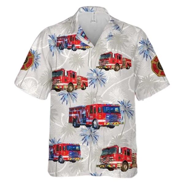 Springfield Illinois Fire Department Hawaiian Shirt Springfield Illinois Fire Department Hawaiian Shirt