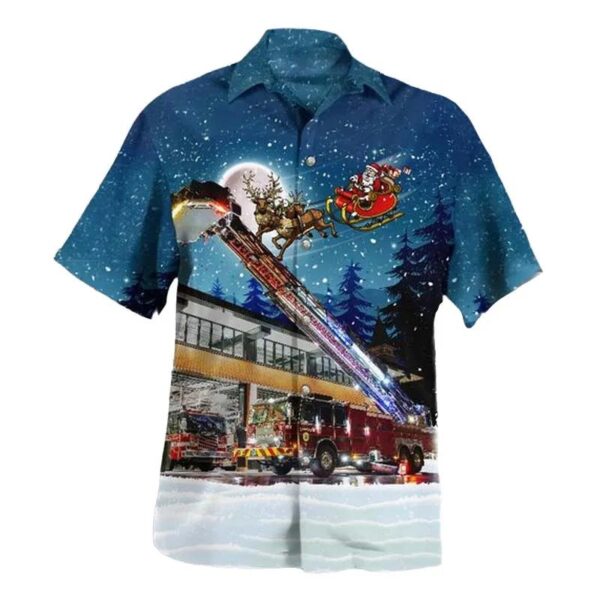 Walpole, Massachusetts, Walpole Fire Department Christmas Hawaiian Shirt Walpole, Massachusetts, Walpole Fire Department Christmas Hawaiian Shirt
