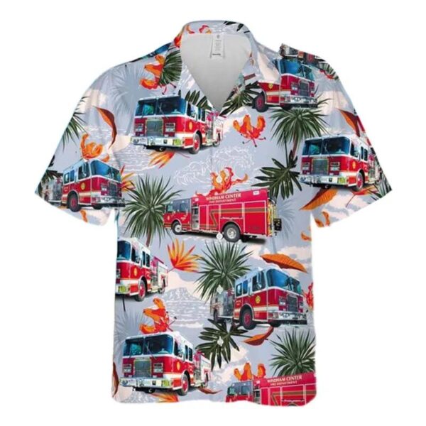 Windham Center Fire Department Hawaiian Shirt Windham Center Fire Department Hawaiian Shirt