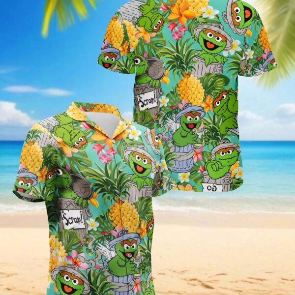 The Muppet Show Oscar The Grouch Hawaiian Shirt