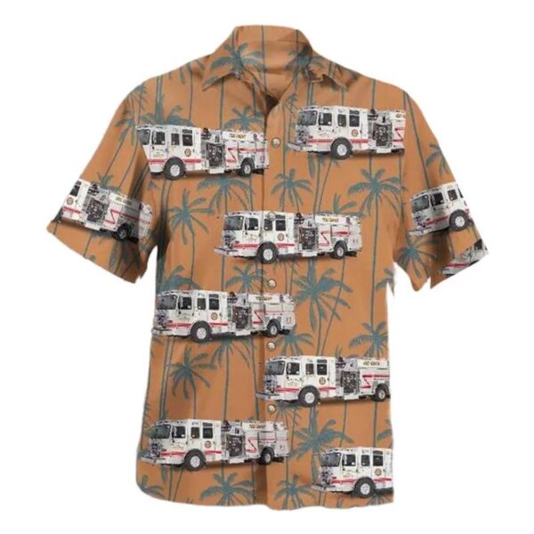 East Brunswick, New Jersey, East Brunswick Fire District No.2 Hawaiian Shirt East Brunswick, New Jersey, East Brunswick Fire District No.2 Hawaiian Shirt